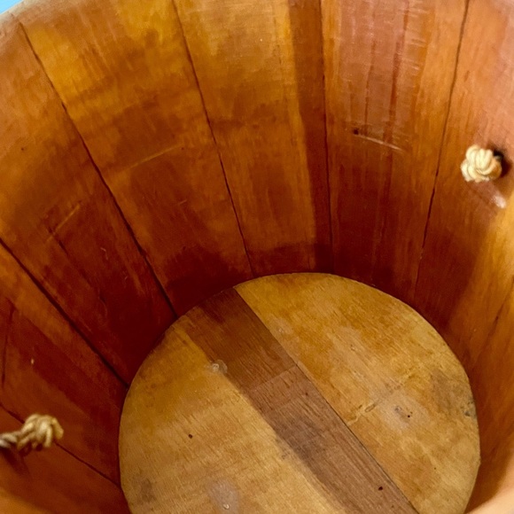 Floral Green Decorative wooden Bucket - Picture 8 of 13